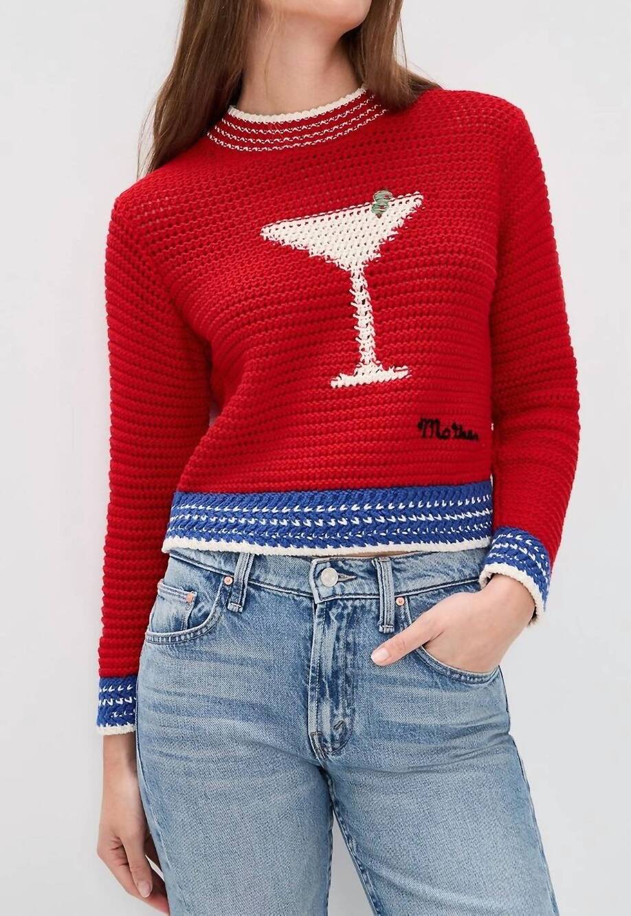 NEW MOTHER mini pullover sweater in bottoms up